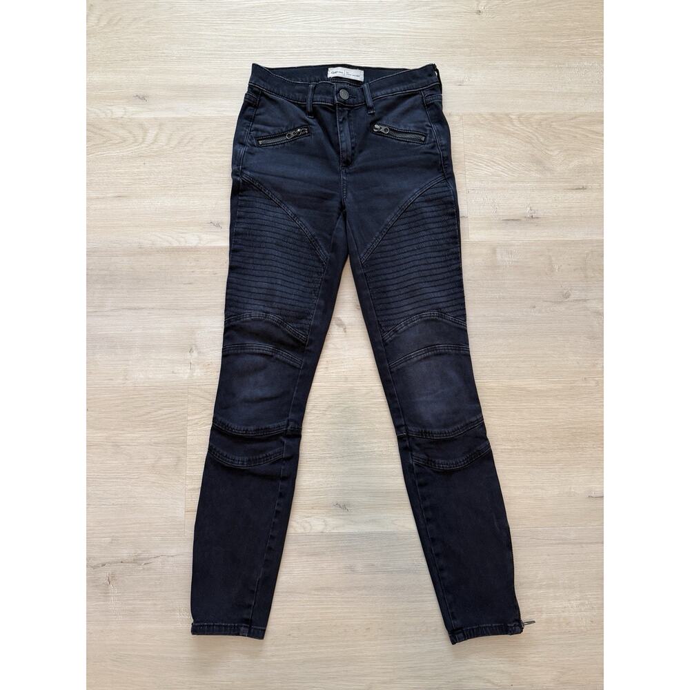 Gap 1969 Women's Black Washed True Skinny Jeans Size 24